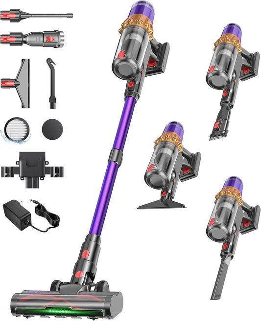 Cordless Vacuum Cleaner - LIBINO V10 650W 55KPa Anti-Tangle Stick Vacuum