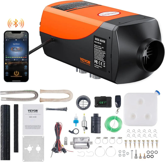VEVOR 8KW Diesel Heater - Parking Heater with Automatic Altitude Adjustment, Max 18045 ft, Bluetooth App Control Diesel Air Heater