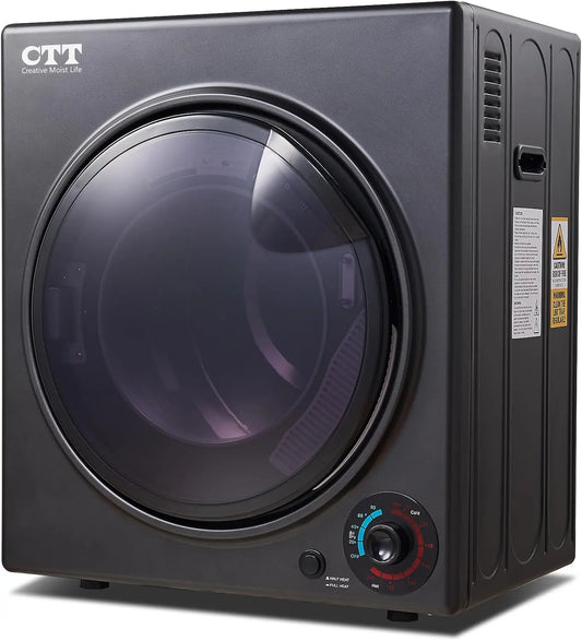 CTT 3.5 Cu. Ft. Portable Dryer for Apartments - 1500W Compact Dryer with 4 Drying Modes, 120V Electric Dryers for Laundry, Apartments, RVs, Dorms