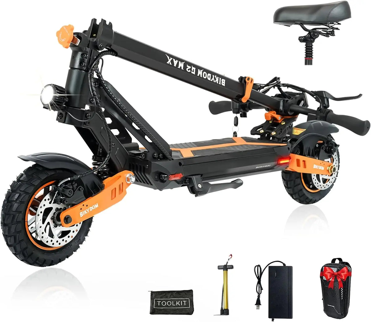 Electric Scooter Adults 1600/4000/6000W Motor 50 Miles Long Range & 40/45/50 MPH Top Speed 10 Inch Off Road Tire Folding E-Scooter 60V/48V 20.8AH