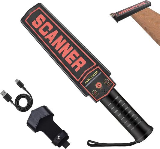 Handheld Metal Detector Wand Security Scanner - High-Sensitivity Security Wand Metal Detector, Nail Finder, Metal Detector Wand for Woodworking