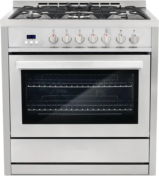 36 Inch Stellar Coll 4.4 Cu. Ft. 5 Burner Dual Fuel Range - Stainless Steel