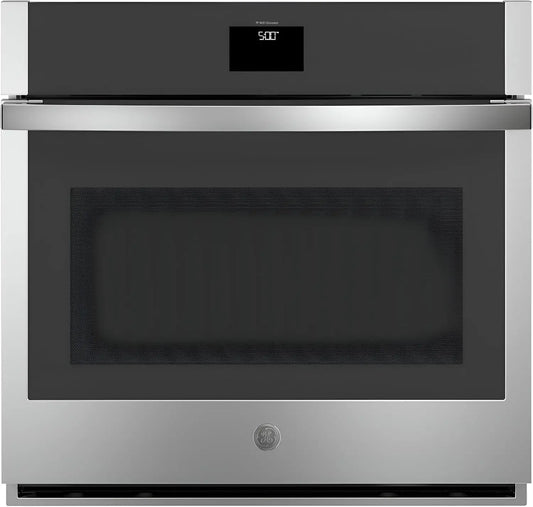 GE 30 Inch Single Smart Convection Wall Oven with No-Preheat Air Fry in Stainless Steel