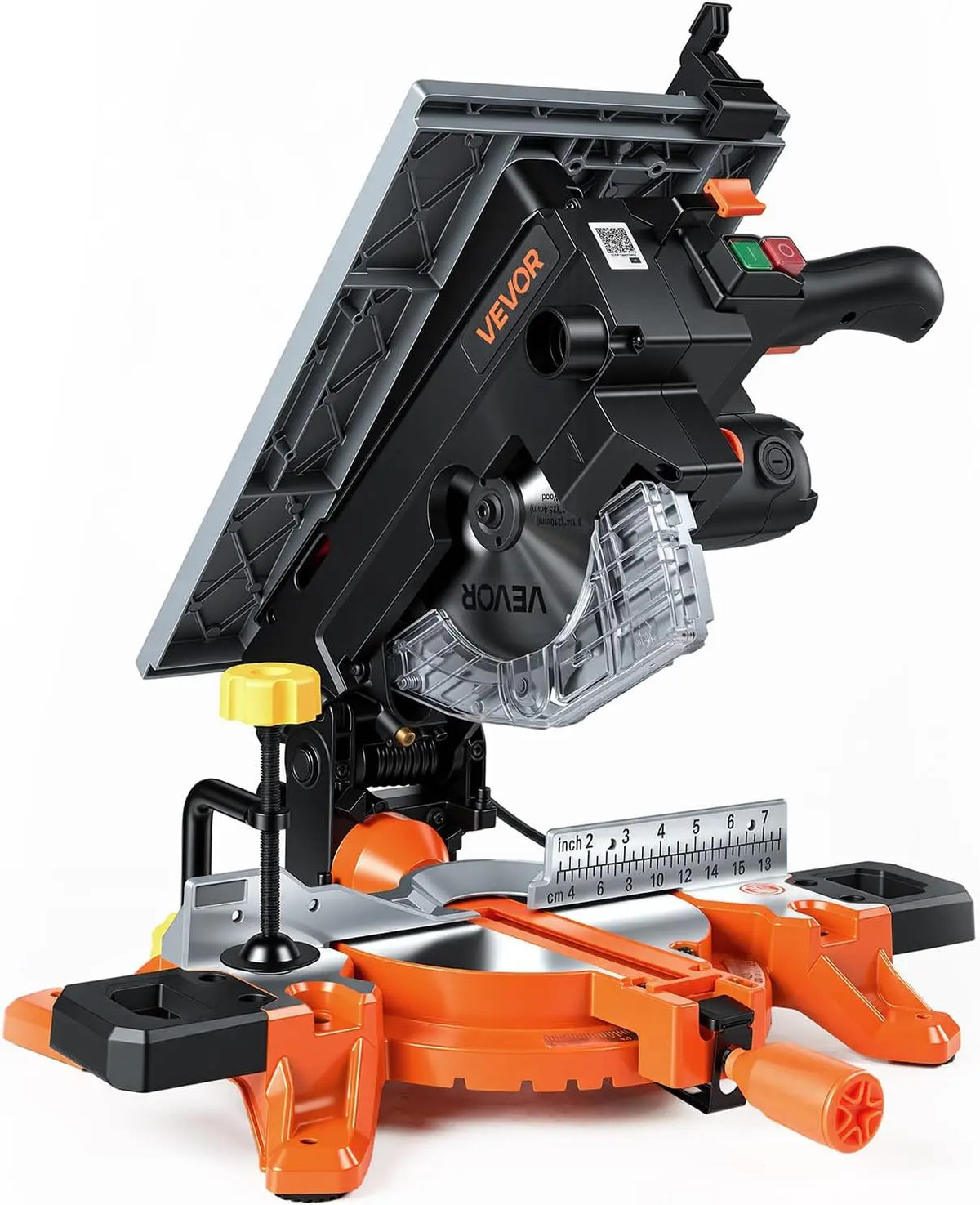 VEVOR Compound Miter Saw - 8-1/4 Inch Blade, 2-in-1 Miter/Table Saw, with Precision Laser Alignment, Adjustable Angles, 4800 RPM, with Splash Guard