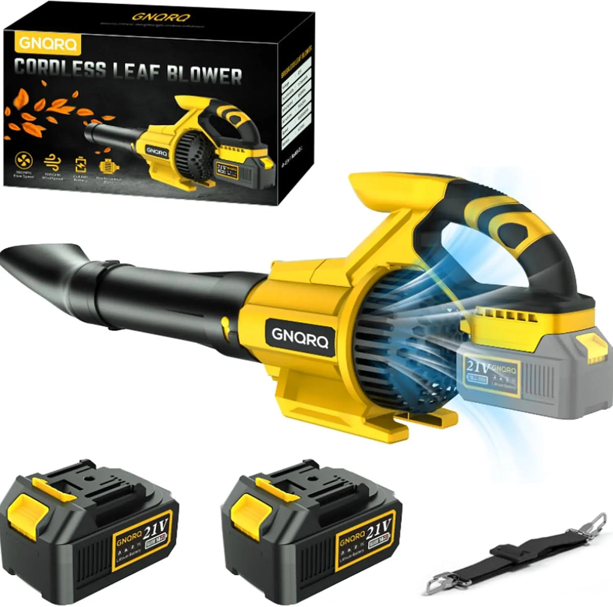 Electric Cordless Leaf Blower & - 21V Battery Powered Handheld Blower
