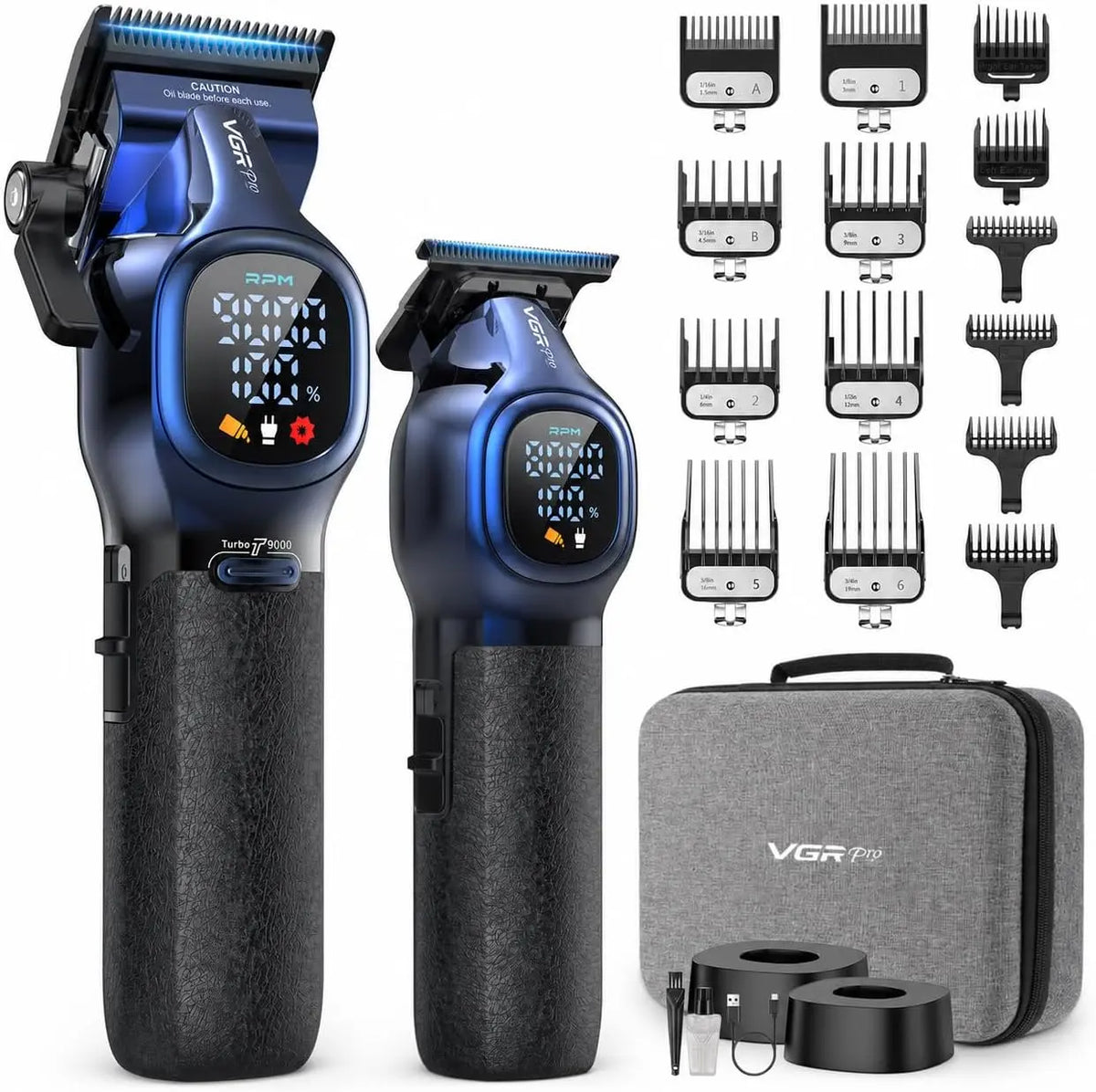 VGRPRO Professional Hair Clippers for Men - Cordless Clipper and Trimmer Set