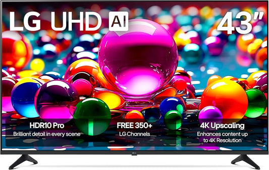 LG 43UA7700P 43 Inch Class UA77 Series LED AI 4K Smart webOS TV - 2025