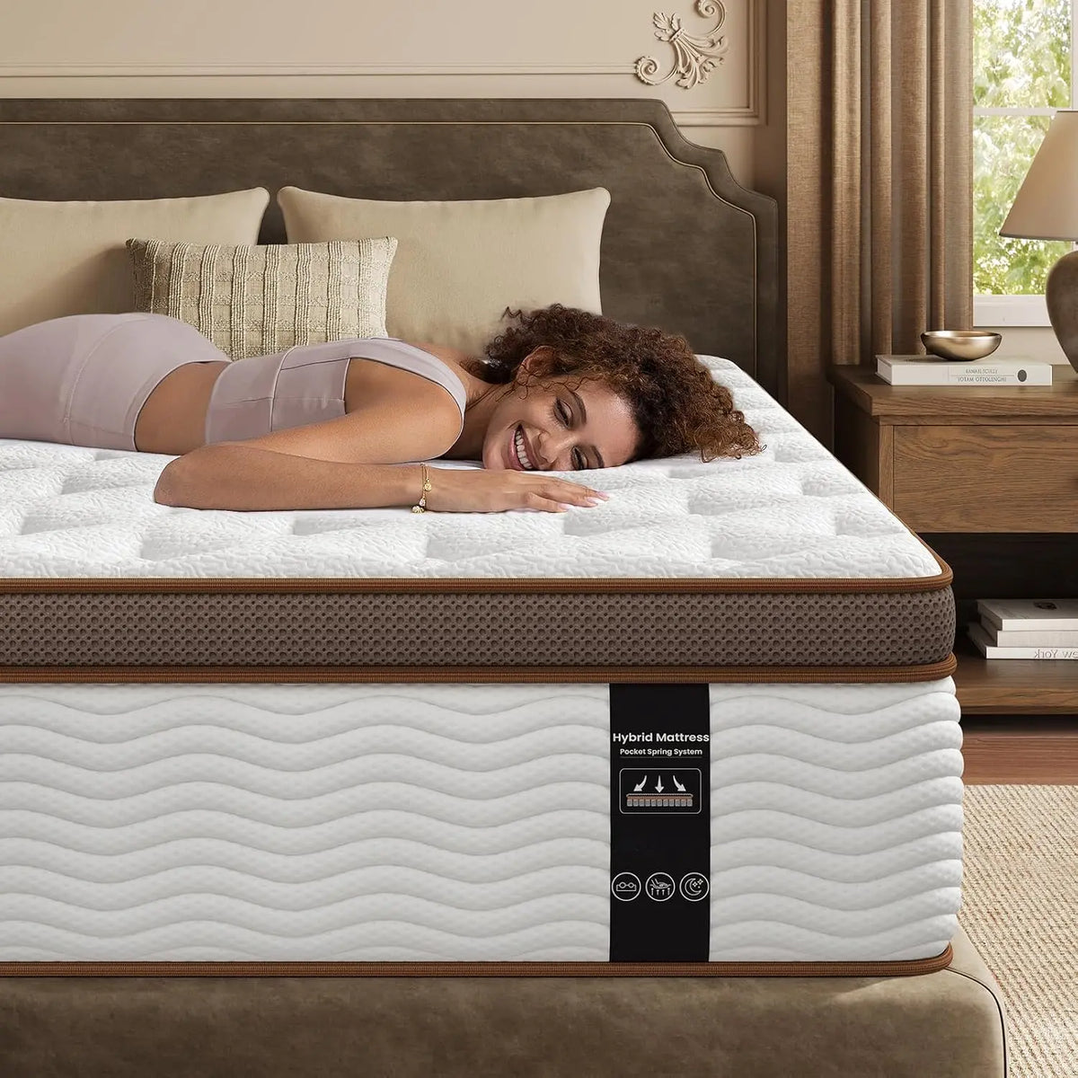 BedStory Firm Full Size Mattress - 14 Inch Hybrid Mattress in Box Orthopedic