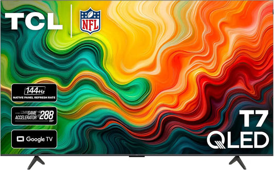 TCL 85 Inch T7 Series 4K 144Hz QLED Smart Google TV - 85T7, Latest Model
