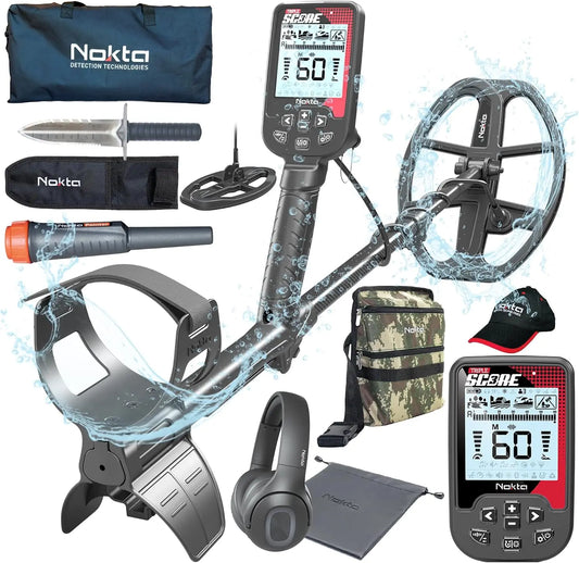 Nokta Triple Score PRO Pack Metal Detector Kit Seasoned Hunter Pack - Pointer, Digger, Carrying Case, Cap