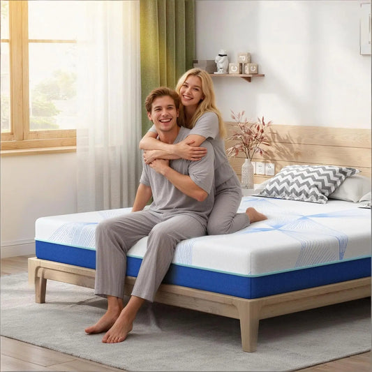 Twin Size Mattress - 8 Inch Gel Memory Foam Mattress in a Box, Fiberglass Free Medium Firm Mattresses for Pressure & Pain Relief, Soft and Comfortable