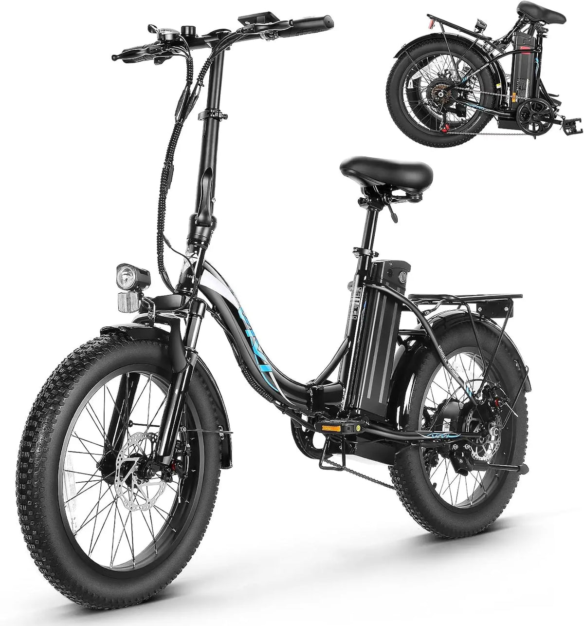 Vivi Foldable Electric Bike 48V 499.2WH Ebike for Adults - 500W