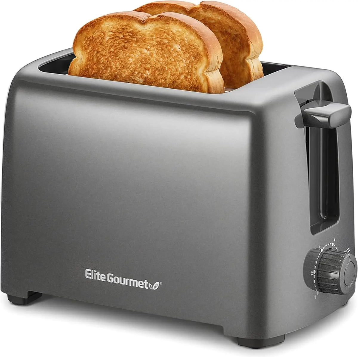 Elite Gourmet 2-Slice Cool-Touch Toaster - 1.25 Inch Extra-Wide Slots, 6 Shades