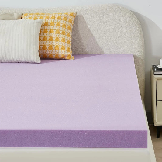 BDEUS 2 Inch Gel Memory Foam Mattress Topper Ventilated Soft Pressure Relieve Mattress Pad - Breathable Bed Topper, CertiPUR-US Certified, Full