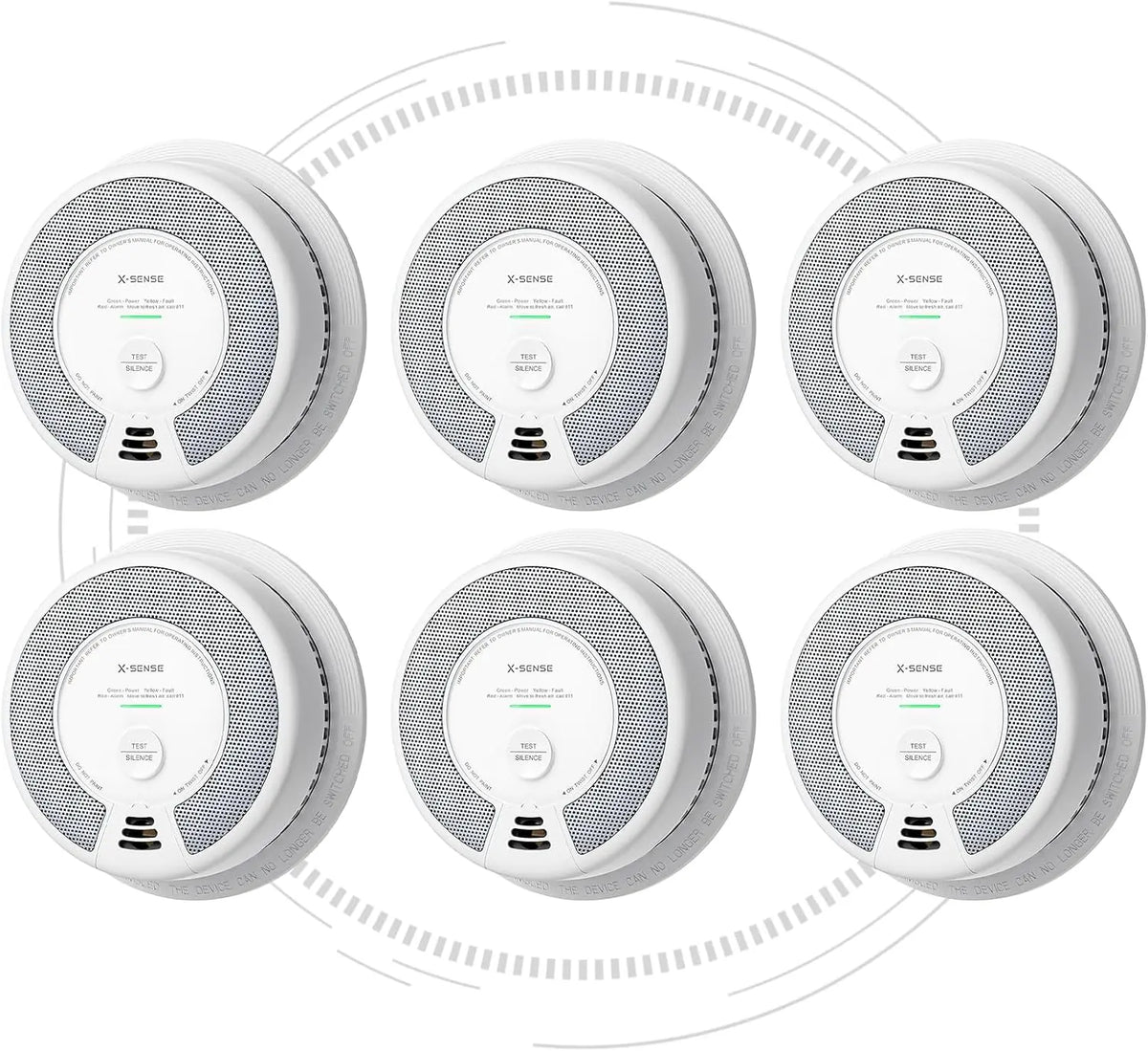 X-Sense 6-Pack Interconnected Smoke and CO Detector - SC06-W