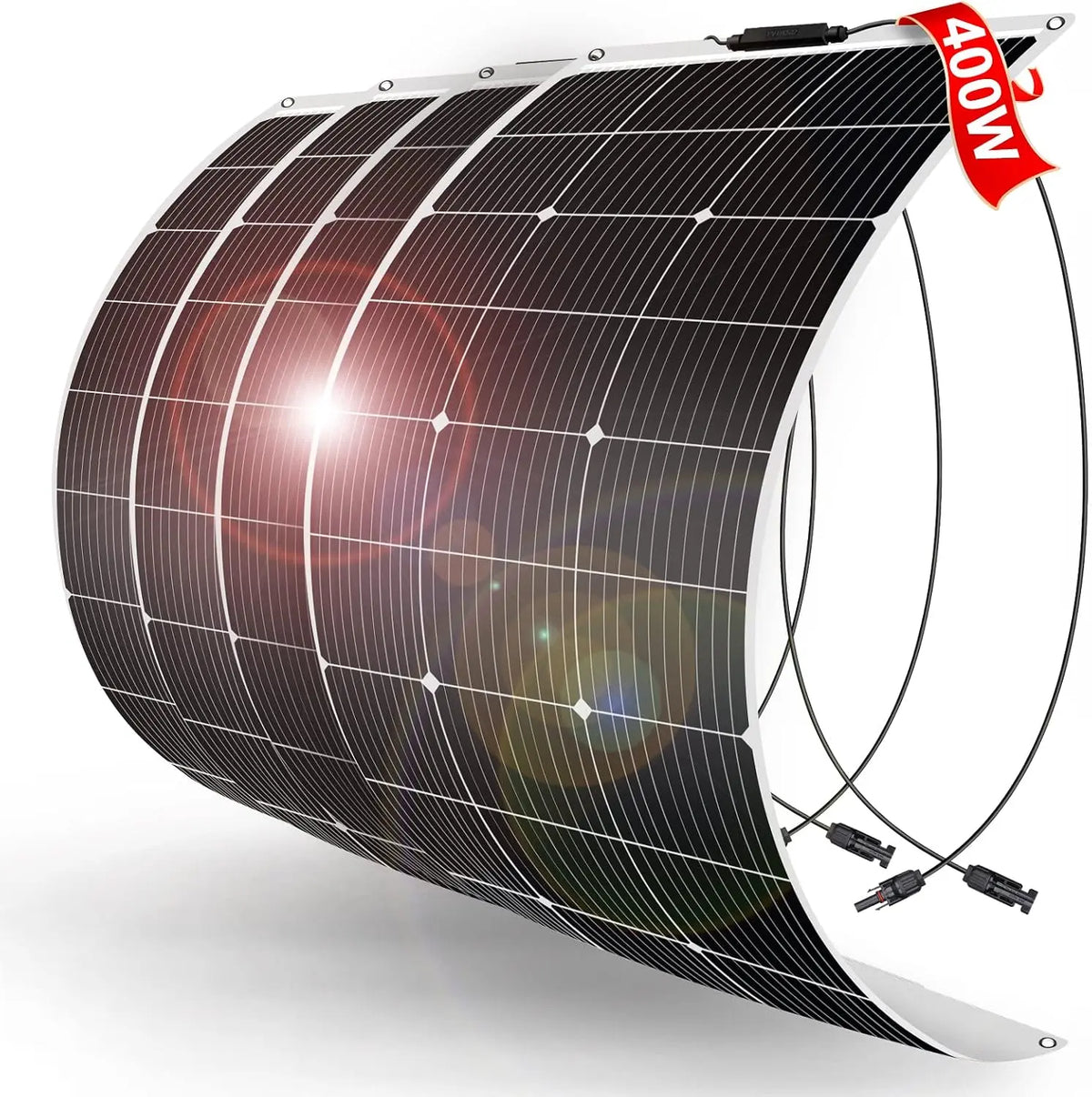 DOKIO 400W Flexible Solar Panels - 4-Pack, 18V, ETFE, for 12V Systems