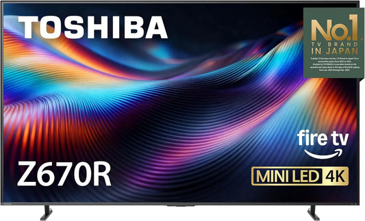 Toshiba 100 Inch Z670 Series Mini-LED 4K UHD Smart Fire TV - 100Z670R, 2026 New, QLED, Native 144Hz, HDR10+, Dolby Vision IQ, REGZA Engine Zri
