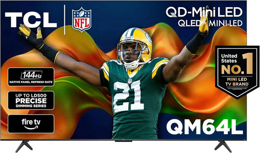 TCL 85 Inch QM64L High Contrast QD-MINI-LED 4K AI Smart Fire TV