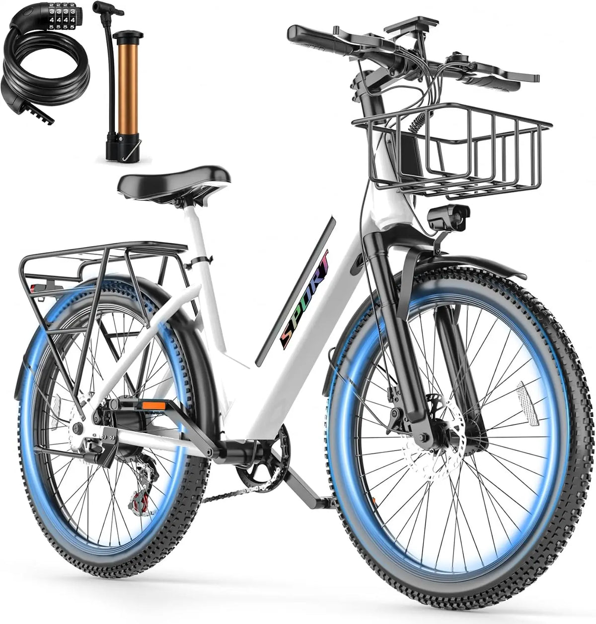 Electric Bike for Adults - 1500W Peak City E-Bike, 7-Speed Mountain Ebike