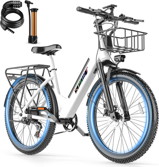 Electric Bike for Adults - 1500W Peak City E-Bike, 7-Speed Mountain Ebike