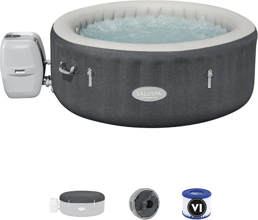 SaluSpa Hot Springs 2-4 Person Round Inflatable Hot Tub - Energy-Efficient