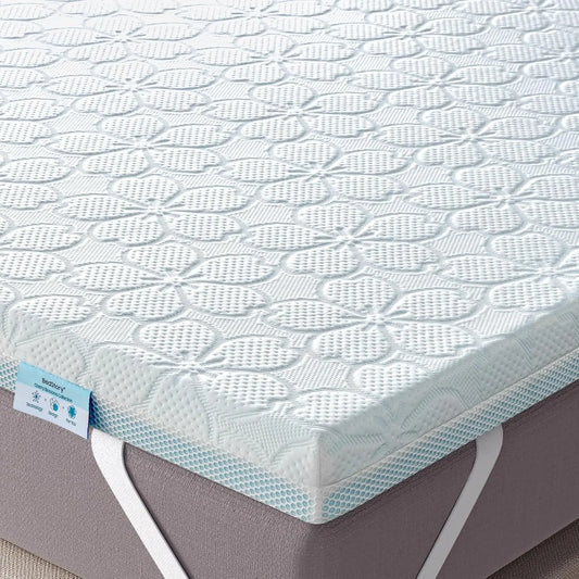 BedStory Cooling Memory Foam Mattress Topper Queen Size - 4 Inch Bed Toppers