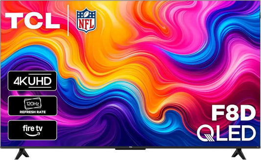 TCL 50-Inch F8D Series 120Hz 4K UHD QLED Smart Fire TV - HDR, 50F8D, 2026