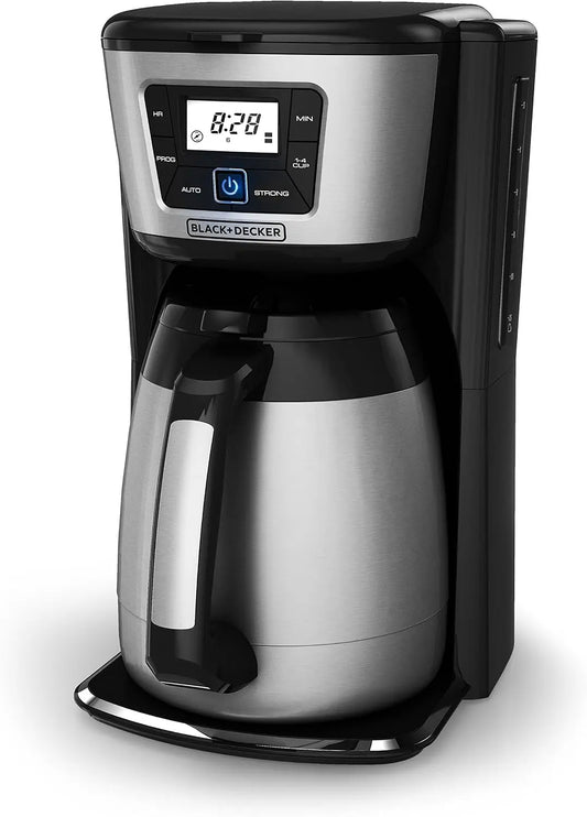 BLACK+DECKER 12-Cup Thermal Coffeemaker - Black/Silver, CM2035B