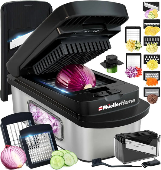 MUELLER - HOME Pro-Series 10-in-1 Stainless Steel Multi Vegetable Chopper
