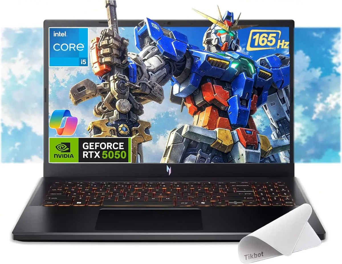 acer Nitro V 15.6 Inch FHD IPS 165Hz Gaming Laptop - Intel Core i5-13420H, NVIDIA GeForce RTX 5050 with 8GB GDDR7 VRAM, Win11H, w/Mouse pad, 16GB RAM