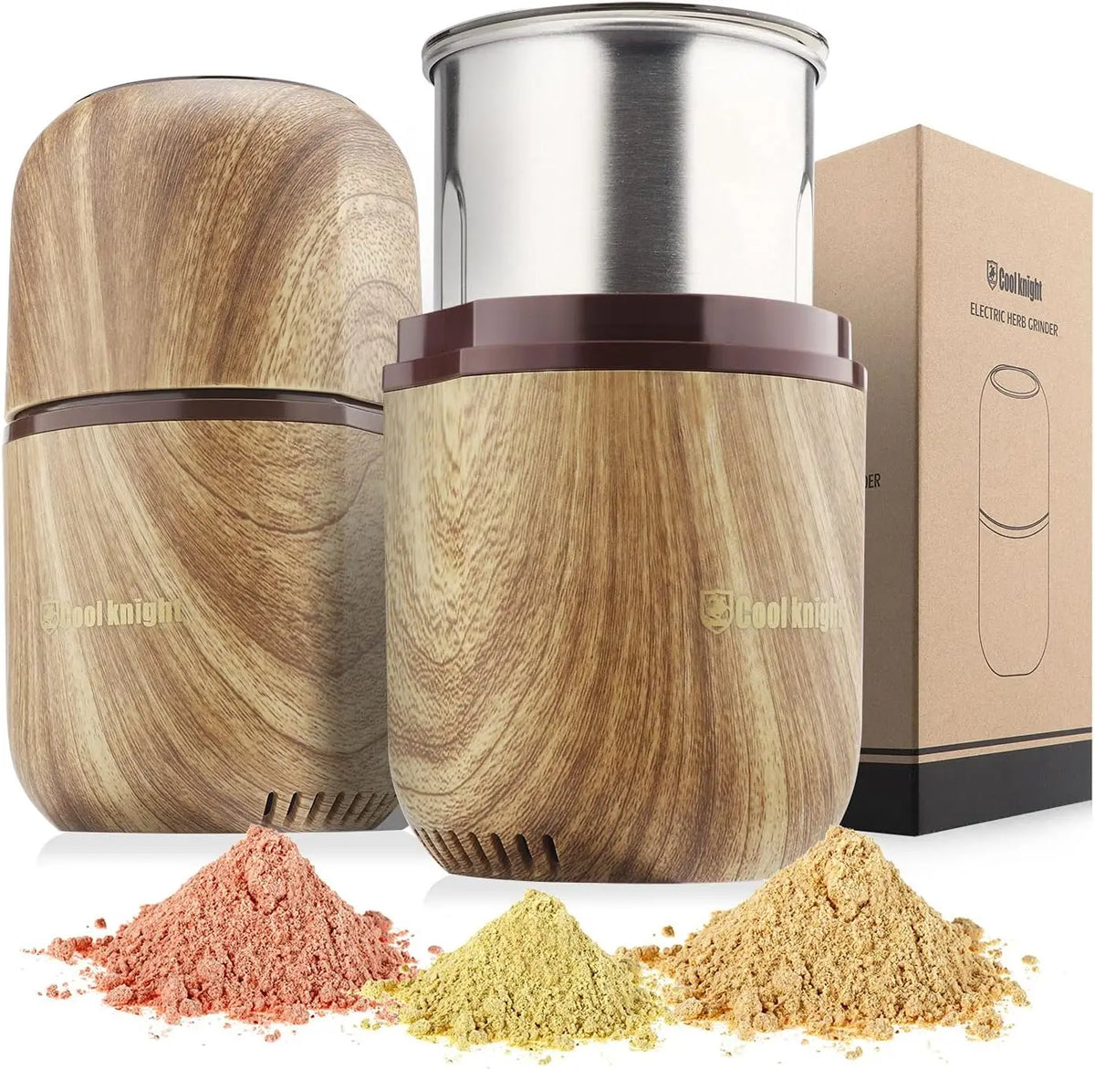 COOL KNIGHT Electric Herb Grinder - Fast Grinding, 120g Large Capacity
