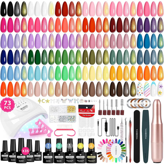 VANREESA 73 Pieces Gel Nail Polish Kit
