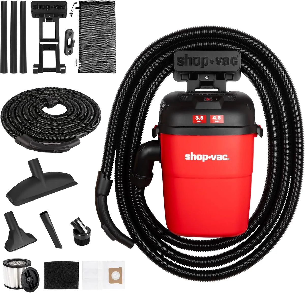 Shop-Vacuum 3.5 Gallon 4.5 Peak HP Wall Mounted Shop Vacuum Wet and Dry