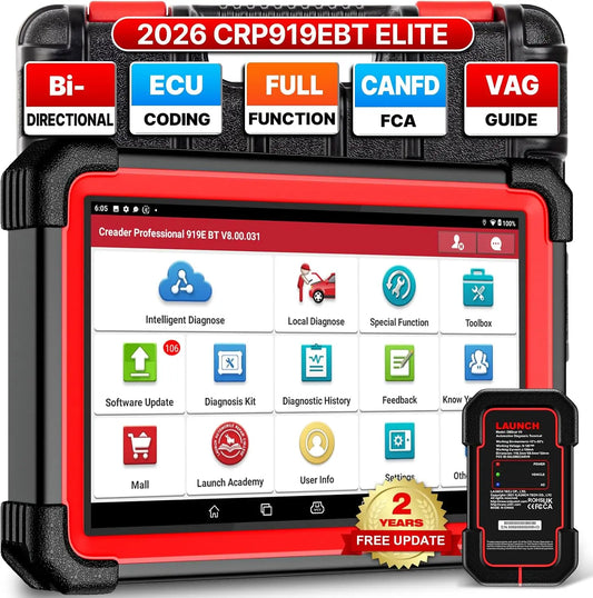 LAUNCH X431 CRP919EBT OBD2 Scanner - 2026 Wireless Bidirectional Scan Tool