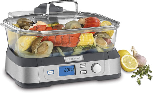 Cuisinart Glass Food Steamer - 5 Pre-Programmed Settings, 5-Liter Capacity