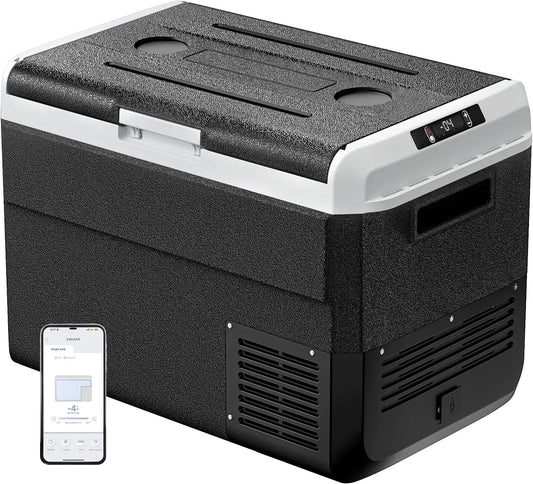 EKOJUCE - 12V Refrigerator 53QT Portable Freezer Electric Cooler